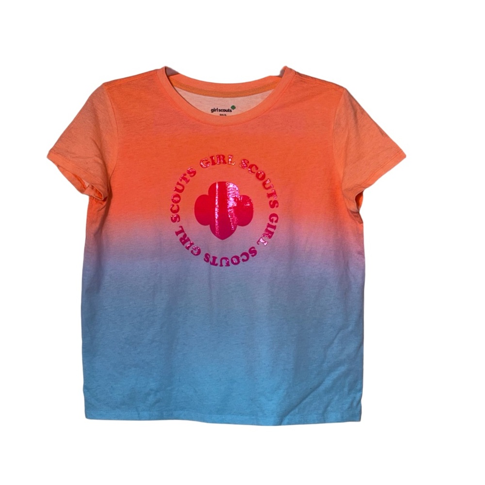 Girls' Gradient Tee - Orange and Blue